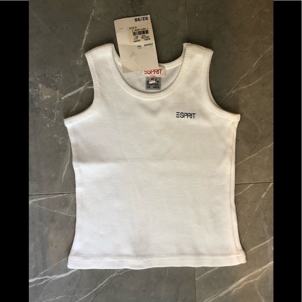 NWT, Esprit girls white tank